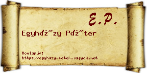 Egyházy Péter névjegykártya